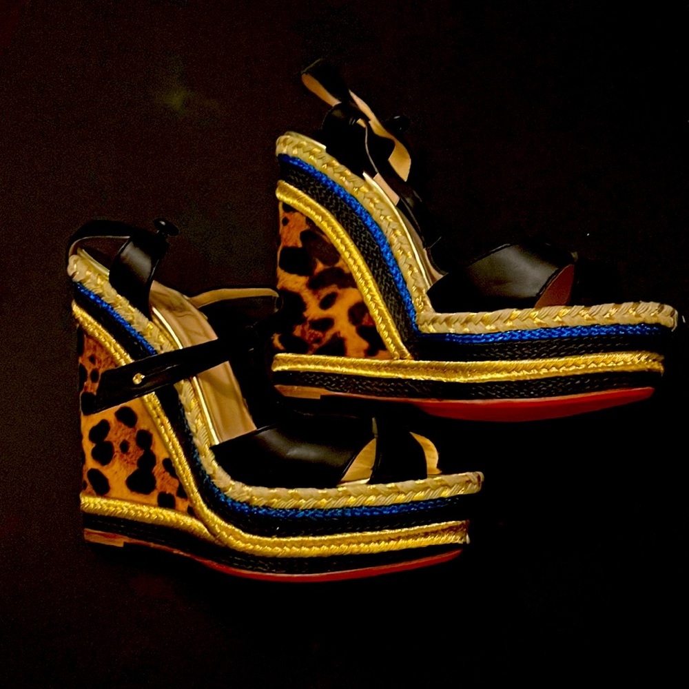 Christian Louboutin Size 38 rare and unique. Pet smoke free home.  Like new!!!